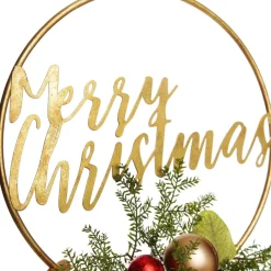 Merry Christmas Metal Hoop wth Florals Cheap
