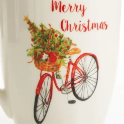 Merry Christmas Mug with Bicycle Outlet