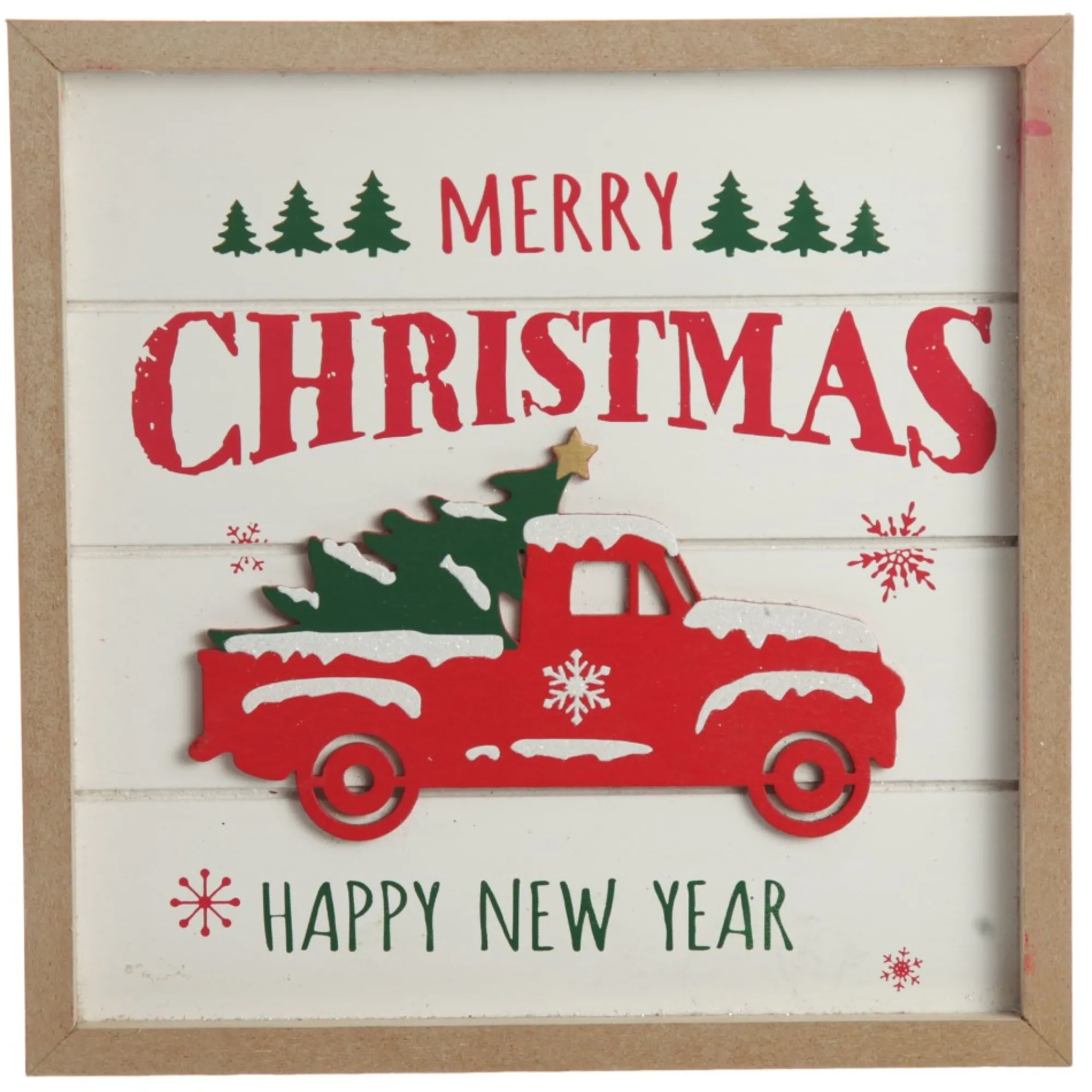 Merry Christmas Truck Wall Hanging Plaque Fashion