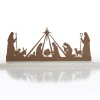 Metal Cutout Nativity Scene Ornament New