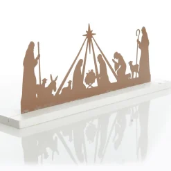 Metal Cutout Nativity Scene Ornament New