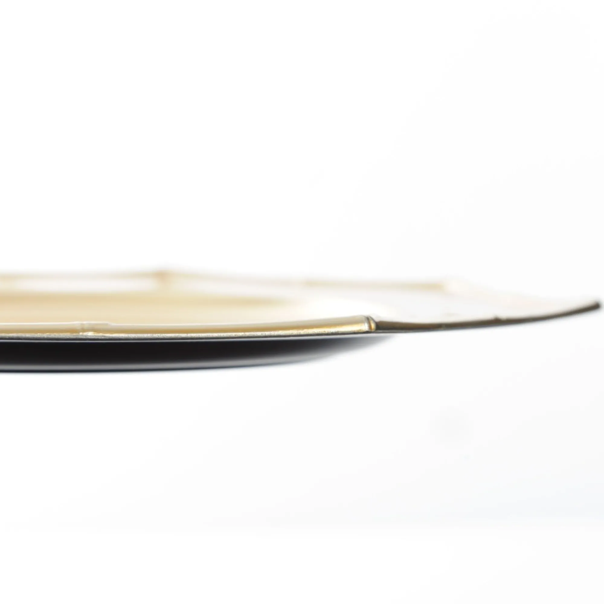 Metallic Gold Christmas Charger Plate with Bamboo Pattern Trim Store