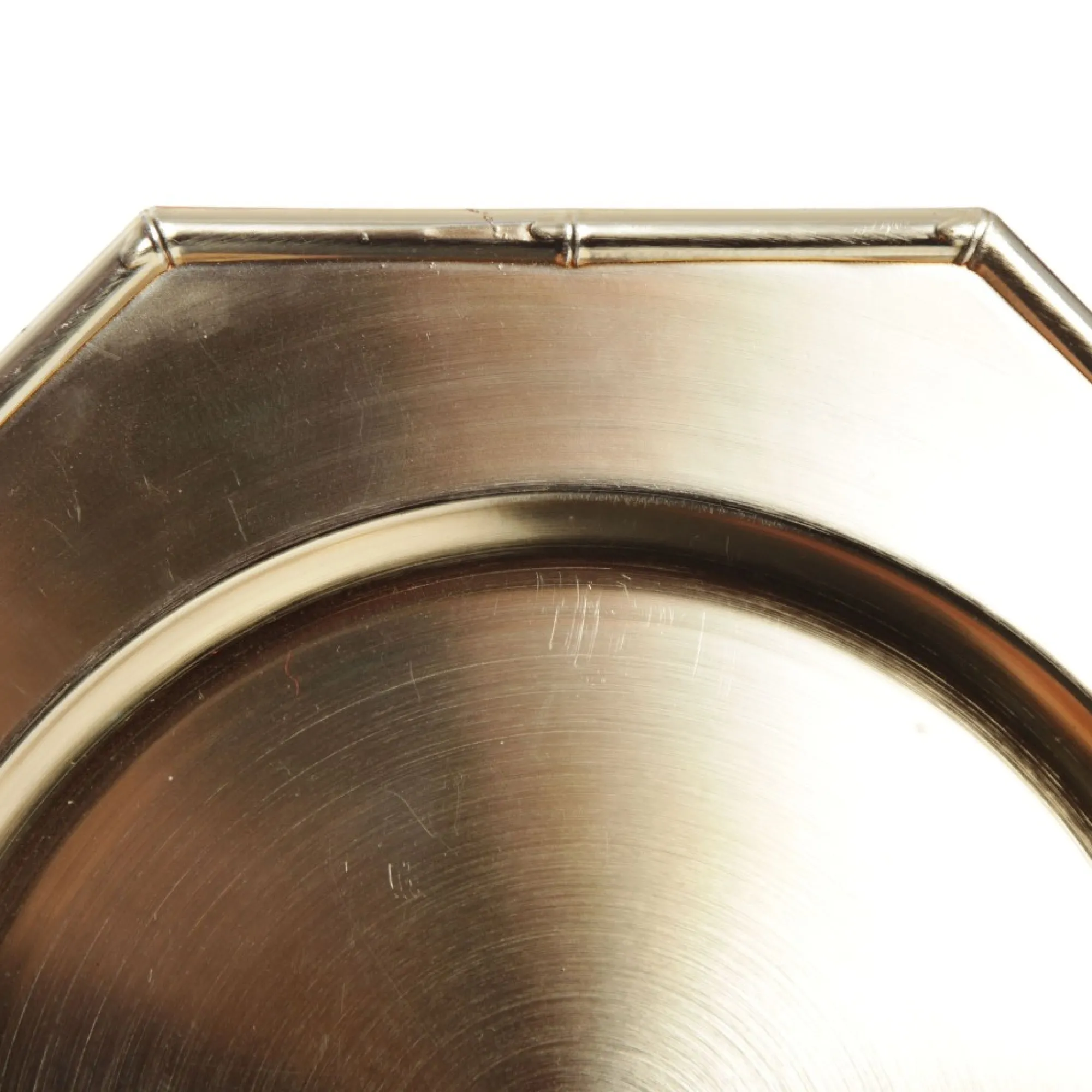 Metallic Gold Christmas Charger Plate with Bamboo Pattern Trim Store