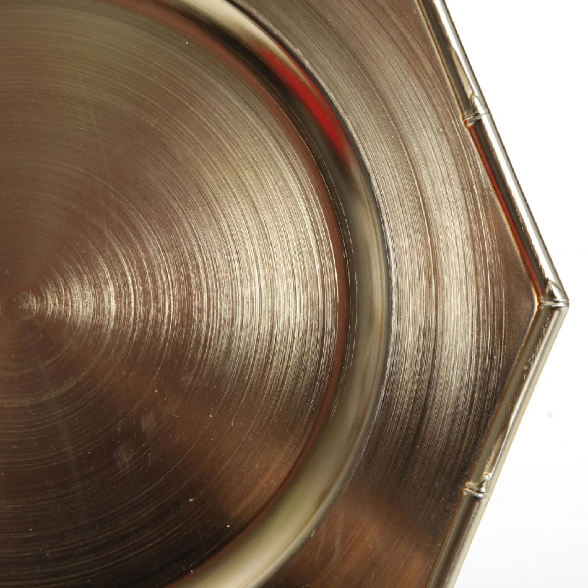 Metallic Gold Christmas Charger Plate with Bamboo Pattern Trim Store