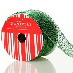 Metallic Green Wire Mesh Ribbon Best Sale