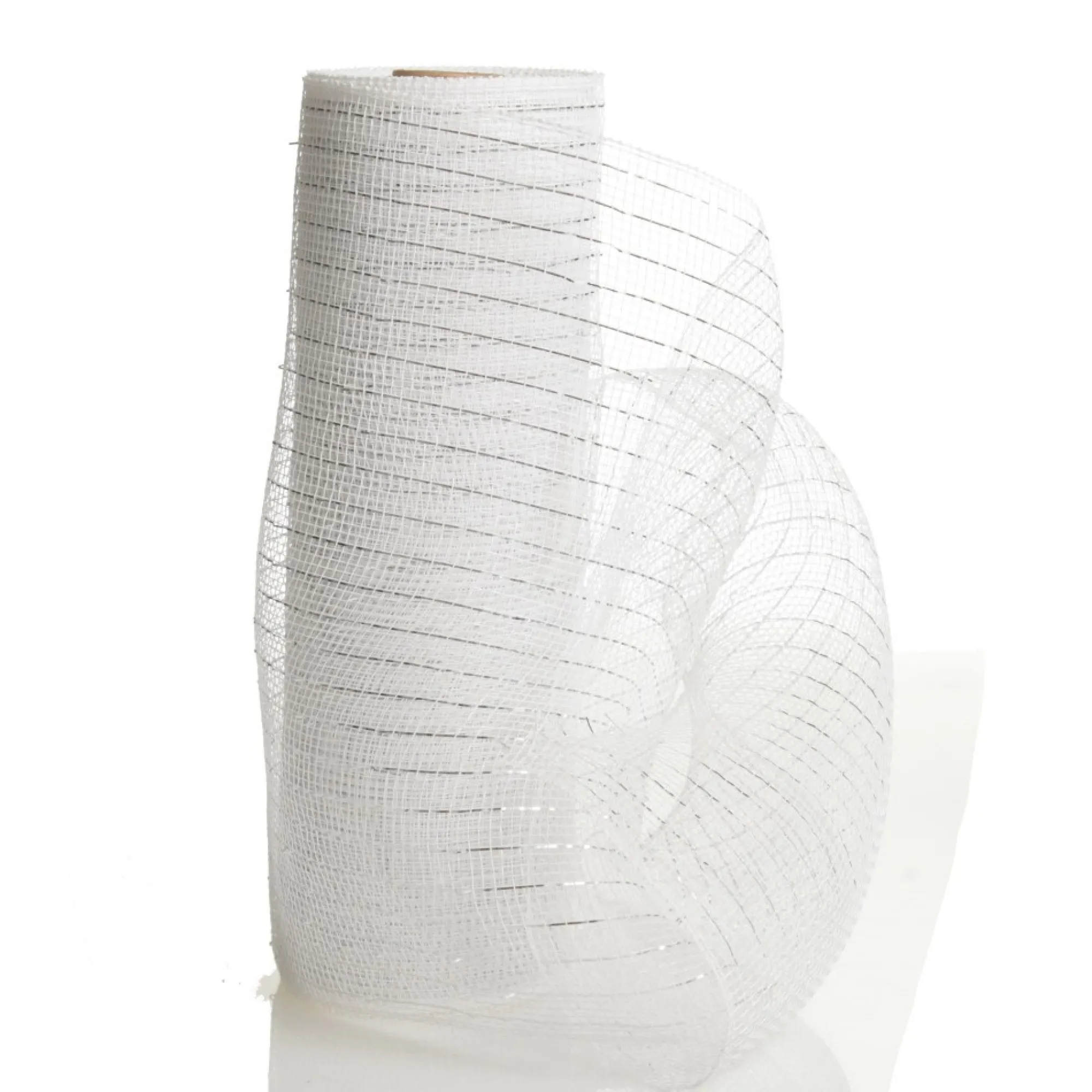 Metallic White Decomesh Roll Cheap