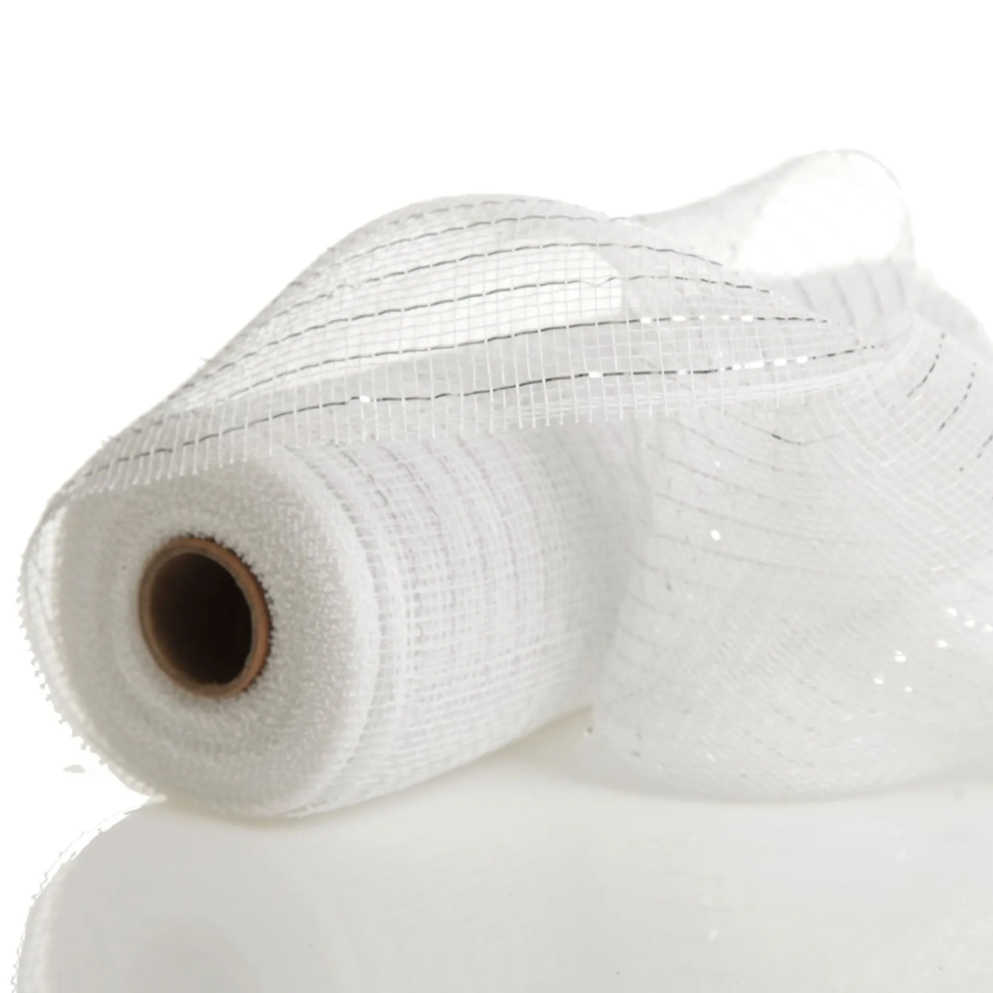 Metallic White Decomesh Roll Cheap