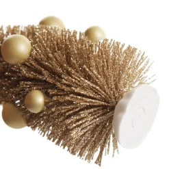 Mini Antique Gold Bottle Brush Tree with Pearls - Set of 2 Sale