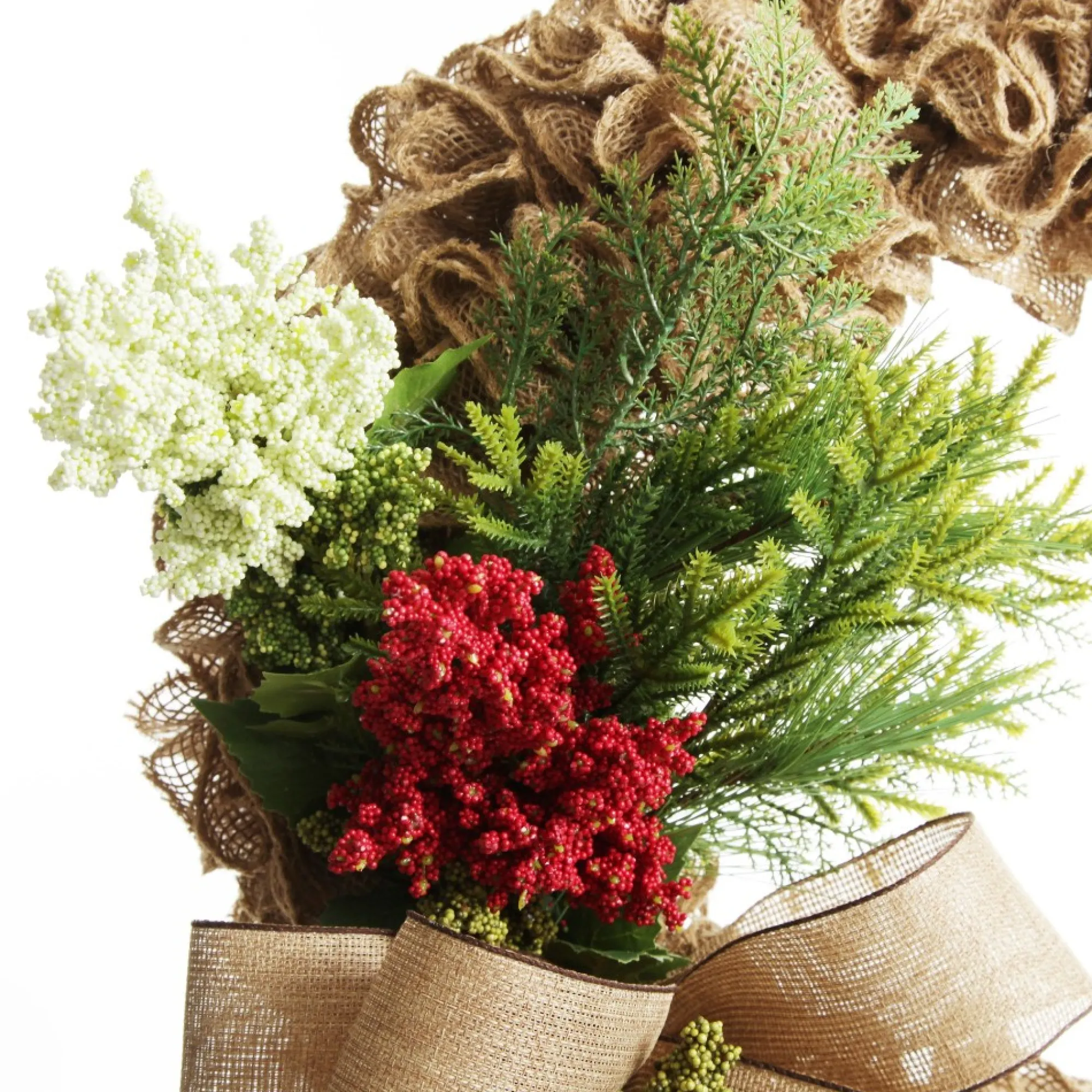 Mini Berry Native Bush Christmas White Berry Spray New