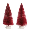Mini Burgundy Bottle Brush Tree - Set of 2 Store