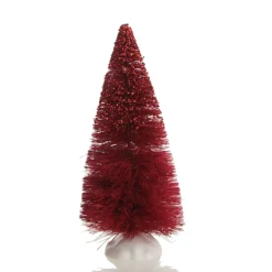 Mini Burgundy Bottle Brush Tree - Set of 2 Store
