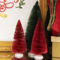 Mini Burgundy Bottle Brush Tree - Set of 2 Store