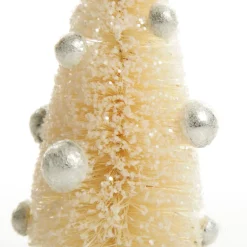 Mini Ivory Bottle Brush Tree with Pearls - Set of 2 Shop