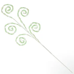 Mint and White Chenille Stick Candy Cane Christmas Pick Cheap