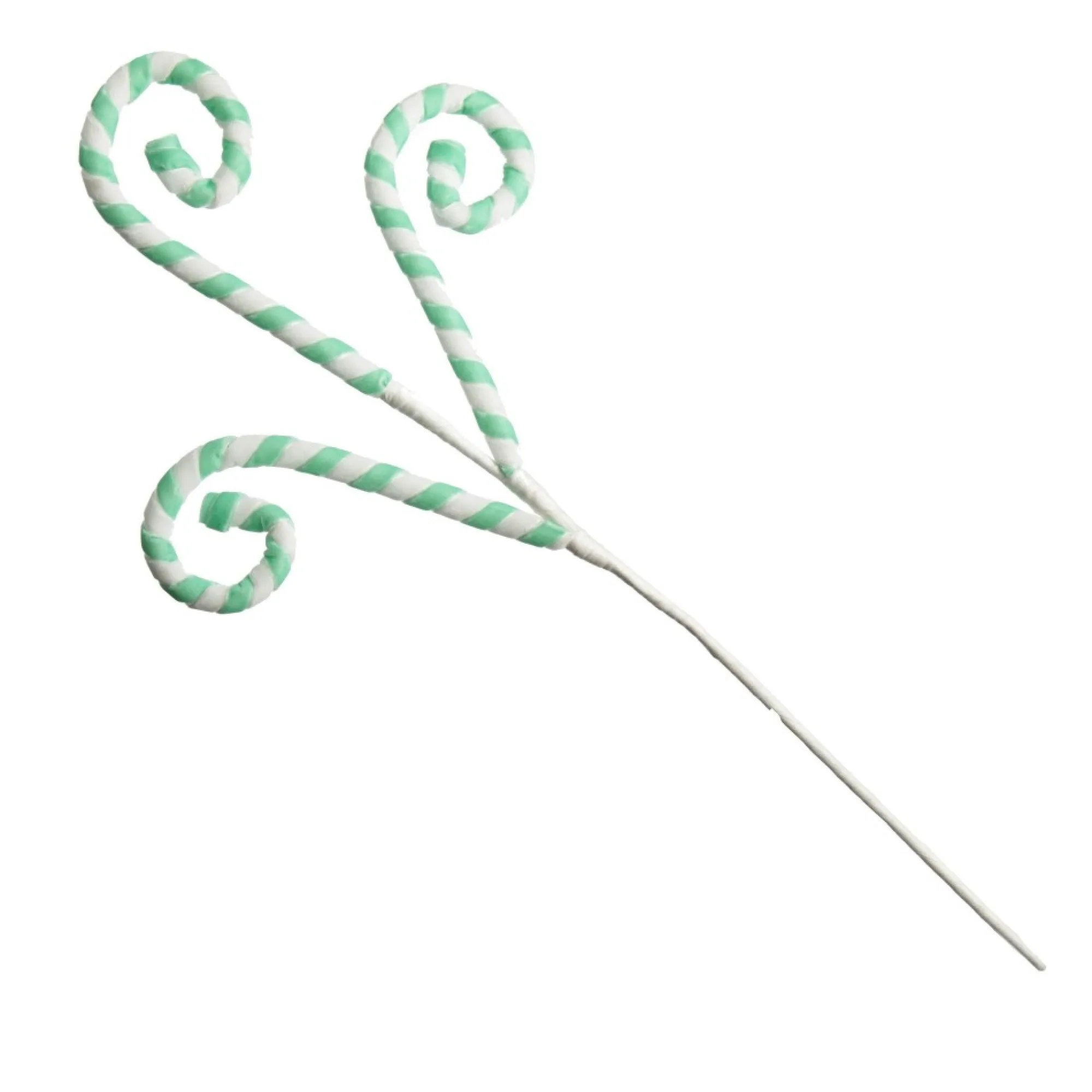 Mint and White Velvet Candy Cane Pick Cheap