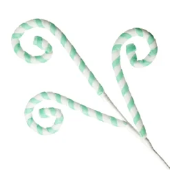 Mint and White Velvet Candy Cane Pick Cheap