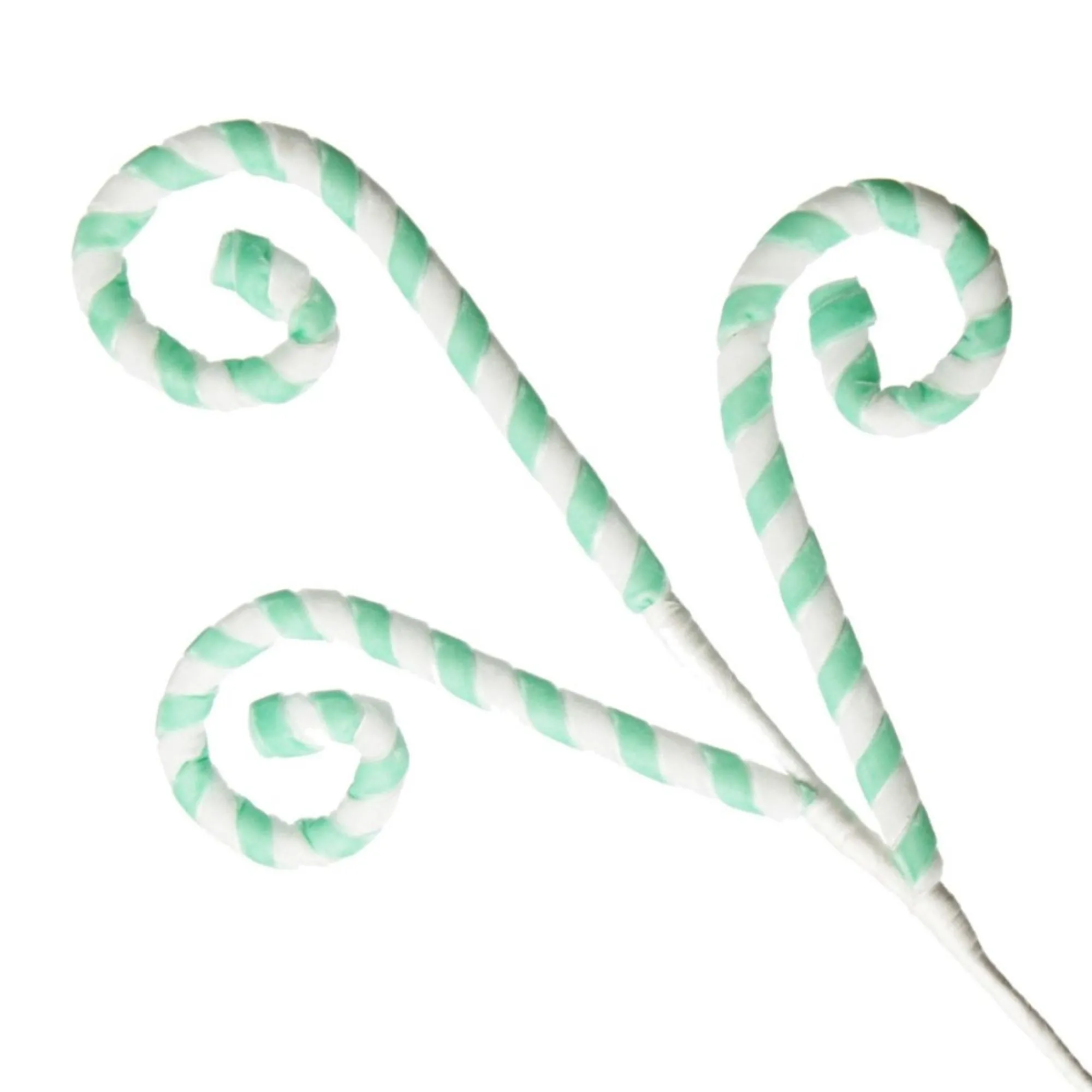 Mint and White Velvet Candy Cane Pick Cheap