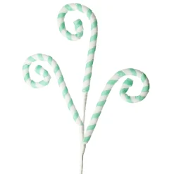 Mint and White Velvet Candy Cane Pick Cheap