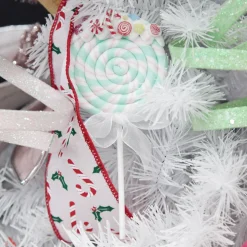 Mint Candy Swirl Lollipop Christmas Tree Decoration New