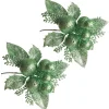 Mint Glitter Ball and Leaf Pick - Set of 2 Mint Glitter Ball And Leaf Pick - Set Of 2 Cheap