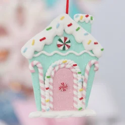 Mint Green Candy Gingerbread House Tree Decoration Store