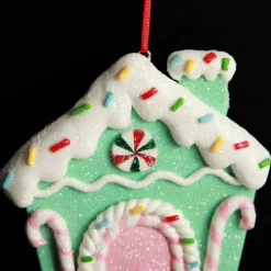 Mint Green Candy Gingerbread House Tree Decoration Store