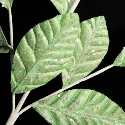 Mint Green Glitter Leaf Spray New