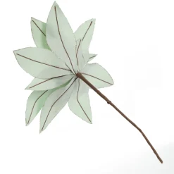 Mint Green Lily Flower Stem with Gold Glitter Trim Hot