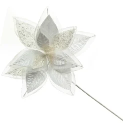 Mixed Petal White Poinsettia Flower Stem Discount