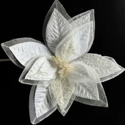 Mixed Petal White Poinsettia Flower Stem Discount