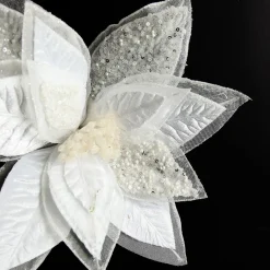 Mixed Petal White Poinsettia Flower Stem Discount