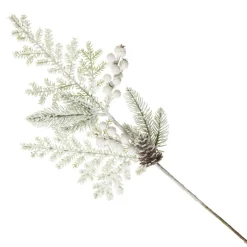 Mixed Pine and Cone Snowy Christmas Spray Store