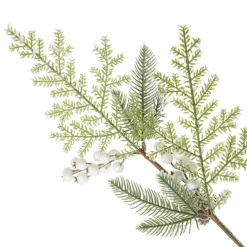 Mixed Pine and Cone Snowy Christmas Spray Store