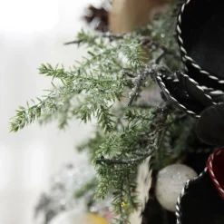 Mixed Pine and Cone Snowy Christmas Spray Store