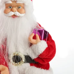 Mr & Mrs Claus with Presents Sitting on Log Christmas Ornament Flash Sale