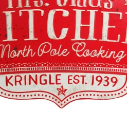 Mrs Claus Kitchen Retro Metal Christmas Sign Best Sale