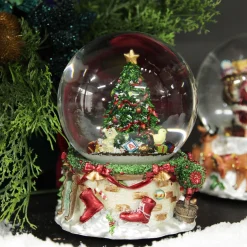 Musical Snowglobe Winter Christmas Tree Scene Store
