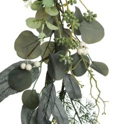 Native Eucalyptus Leaf Christmas Garland with White Berries Fashion