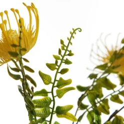 Native Yellow Pincushion Protea Flower Spray Flash Sale