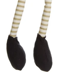 Natural Calico Fabric Boy Mouse with Grey Overalls and Stripey Legs Flash Sale