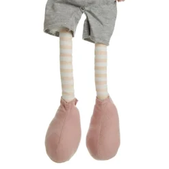 Natural Calico Fabric Boy Mouse Grey and Pink Cheap