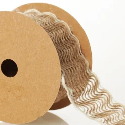 Natural Jute Loose Weave Ribbon - Design B Wave Online
