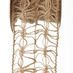 Natural Jute Loose Weave Ribbon - Design C Lace Store