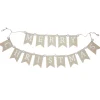 Natural Linen and White Merry Christmas Bunting with Pom Poms Flash Sale