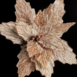 Natural Poinsettia Flower Clip with Glitter Tips Store