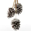 Natural Snow Tipped Pine Cone Drop Trio Clearance