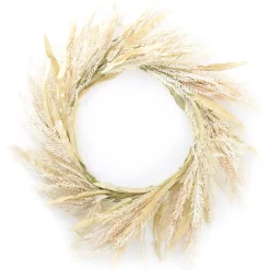 Natural Wheat and Leaves Christmas Wreath Sale