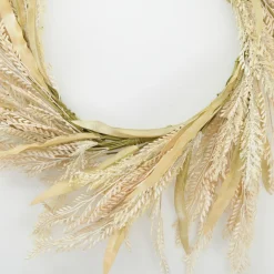 Natural Wheat and Leaves Christmas Wreath Sale