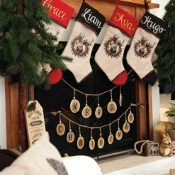 Natural Wood Merry Christmas Garland Hot