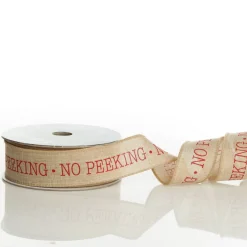 No Peeking Burlap Wired Ribbon - 3.8cm Best Sale